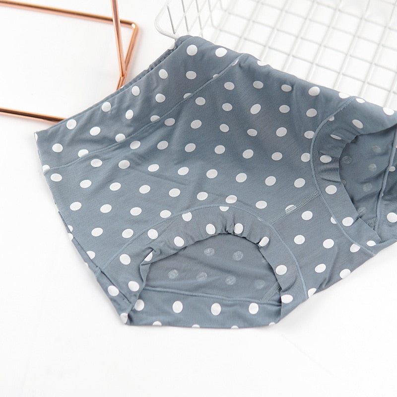 Plus Size Polka Dot High Waist Panties