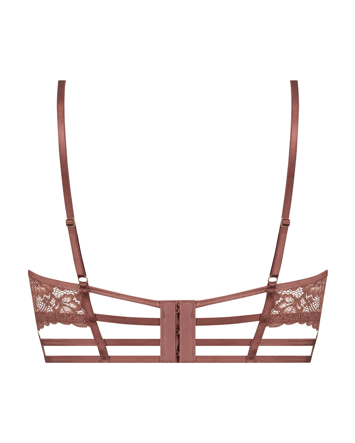 Roxanne Non Padded Underwired Longline Bra - Rose Brown