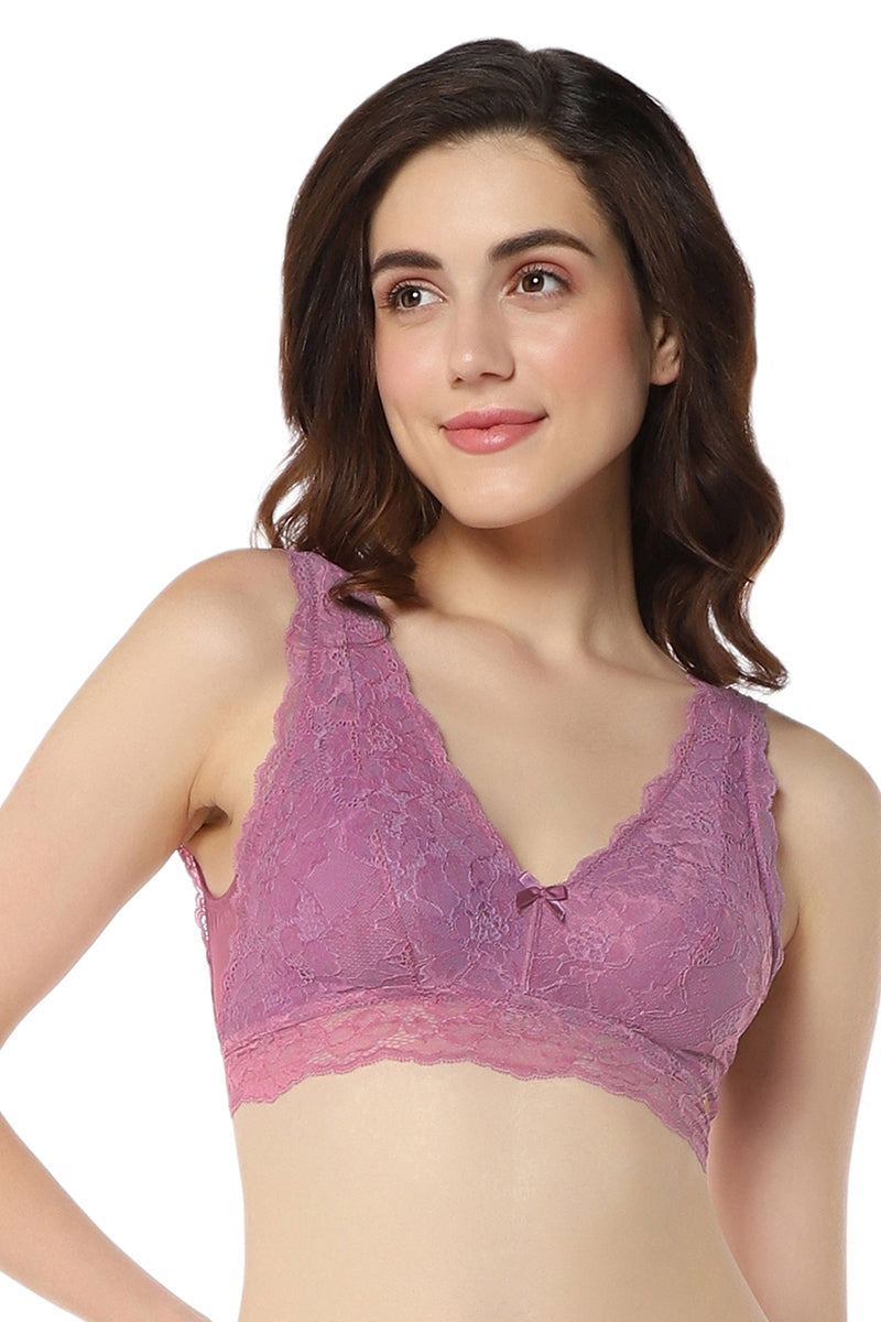 Non-Padded Non-Wired Bralette – Grape Nectar