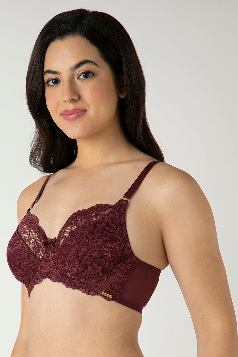 Amante Non-Padded Wired Bra – Wine