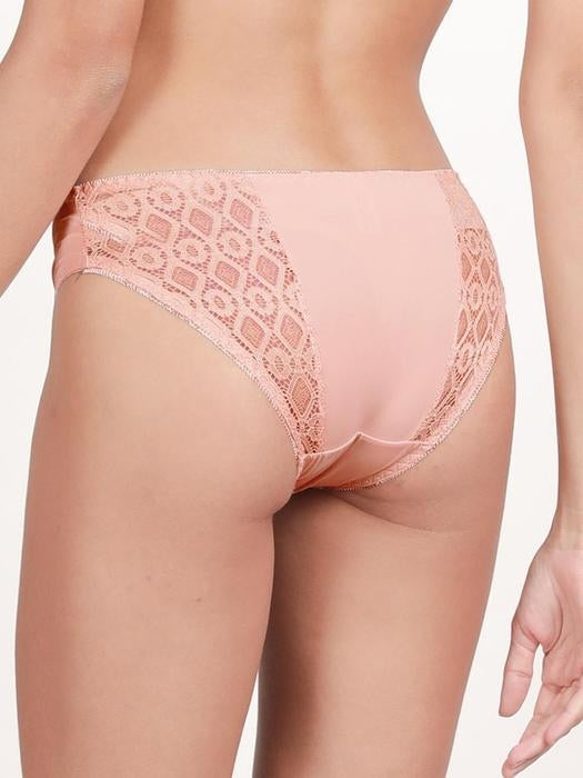 Full Lace Low Waist Bikini Panty - Pink