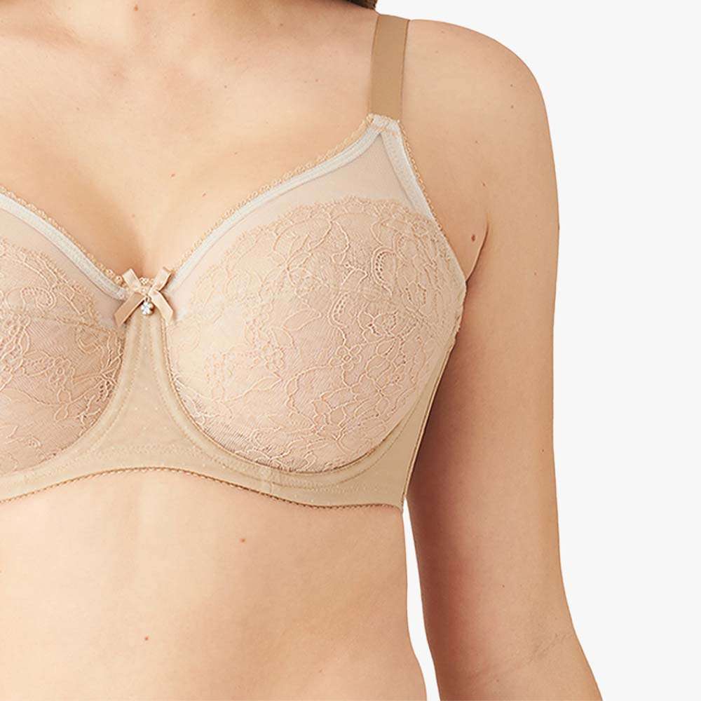 Roxanne Non Padded Underwired Longline Bra - Beige