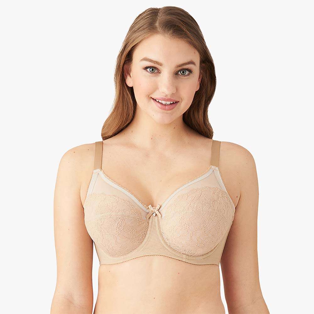 Roxanne Non Padded Underwired Longline Bra - Beige