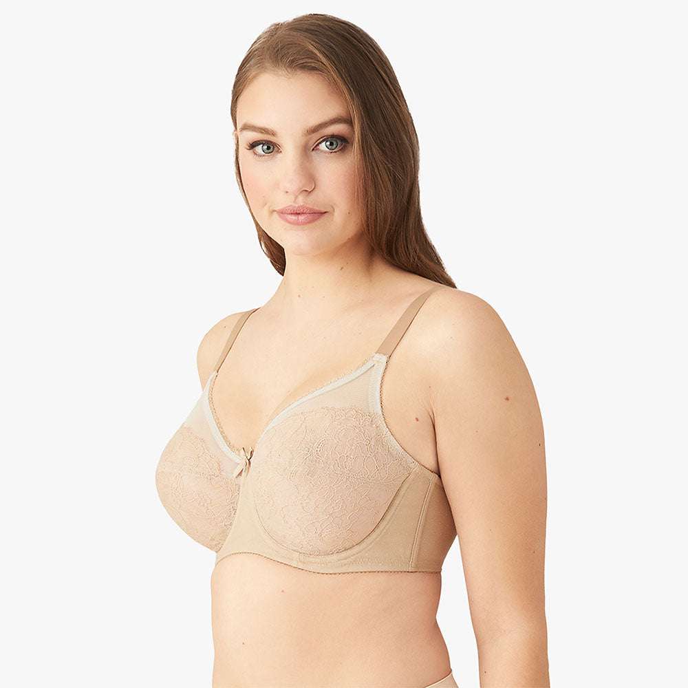 Roxanne Non Padded Underwired Longline Bra - Beige