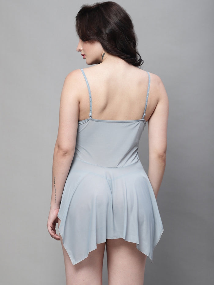 Babydoll Dress Fish Cut - Grey