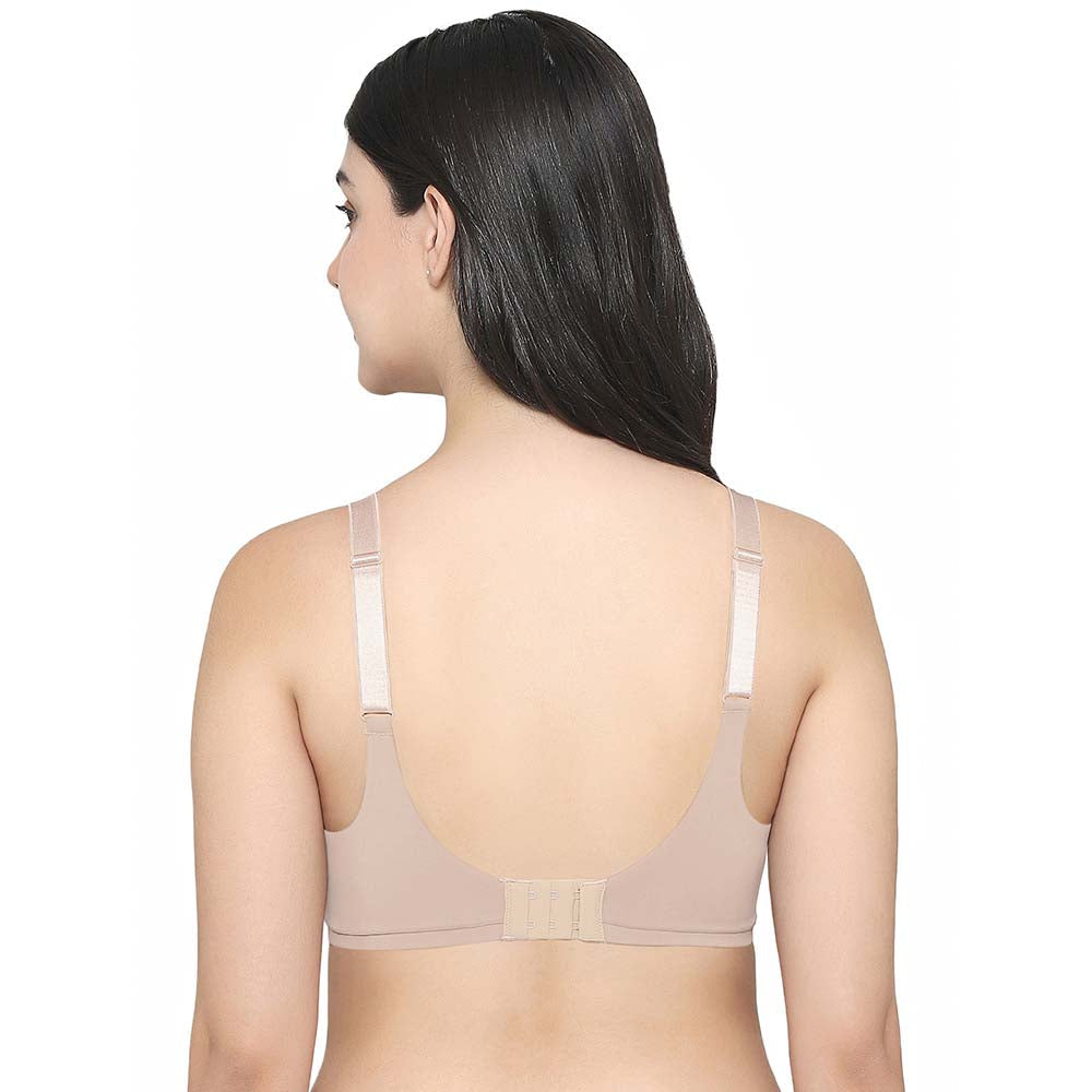 Padded Wired Full Cup Everyday Wear T-Shirt Bra - Beige