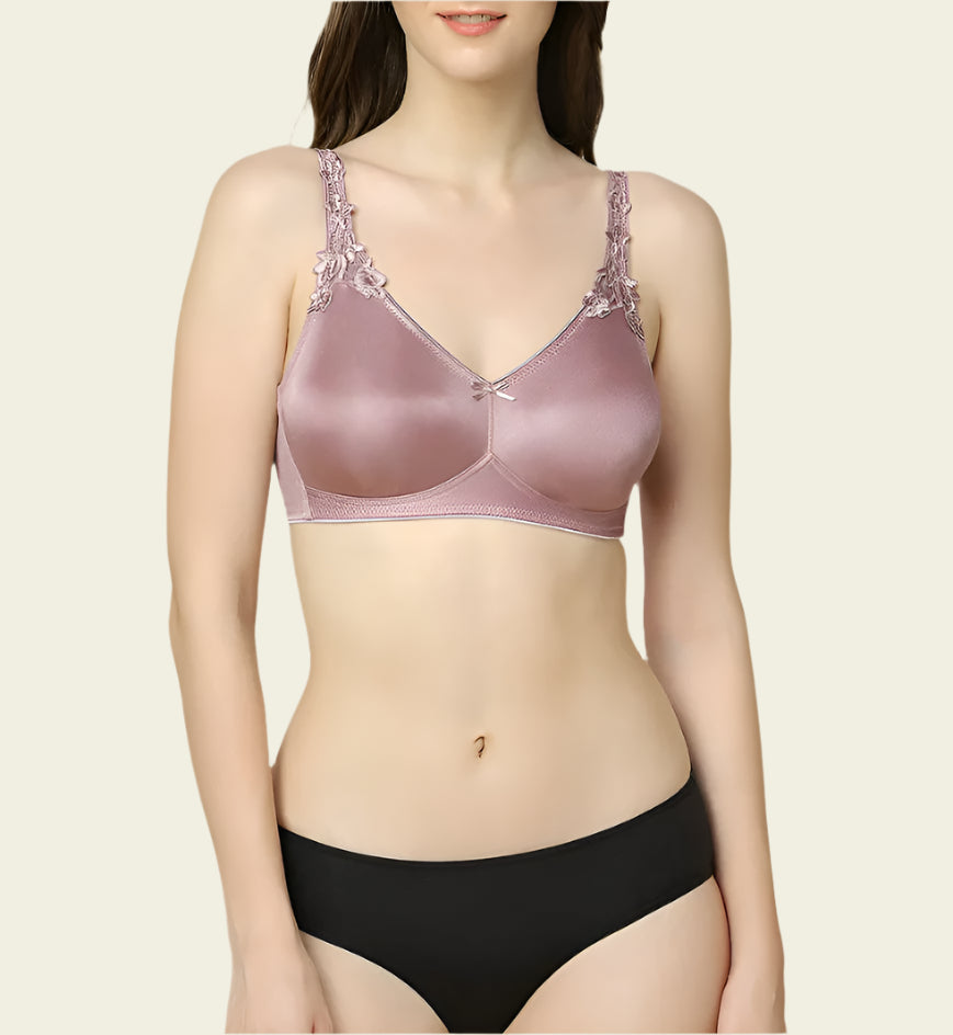 Minimizer 21 Bra, Wireless Non Padded, minimizer, wireless, non padded, bridal, sale, offer, discount on bras, black, nude, satin, cotton, Buy bra for women online in India at pure lingerie