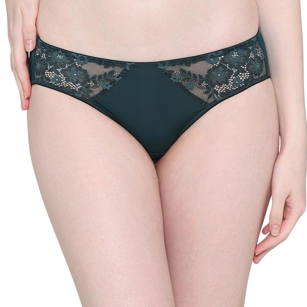 Low Waist Bridal Panty - Dark Green