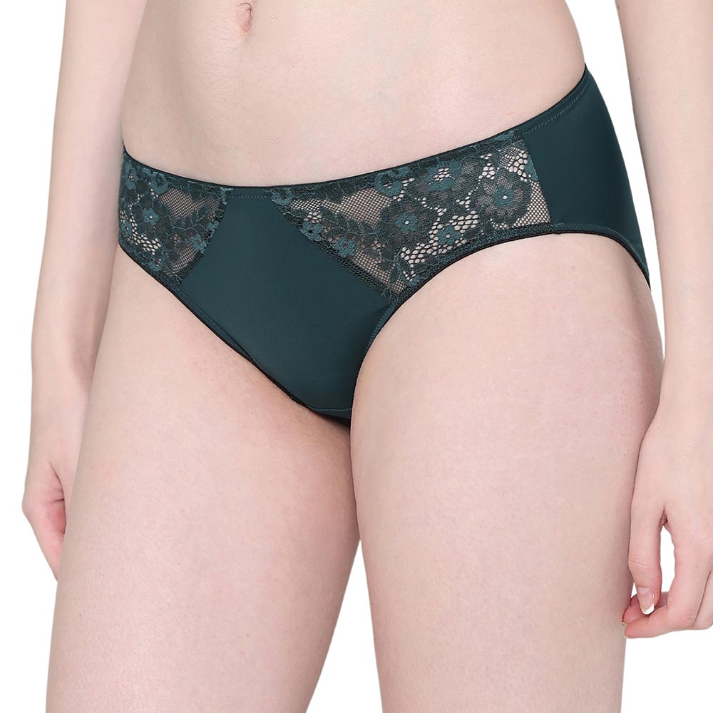 Low Waist Bridal Panty - Dark Green