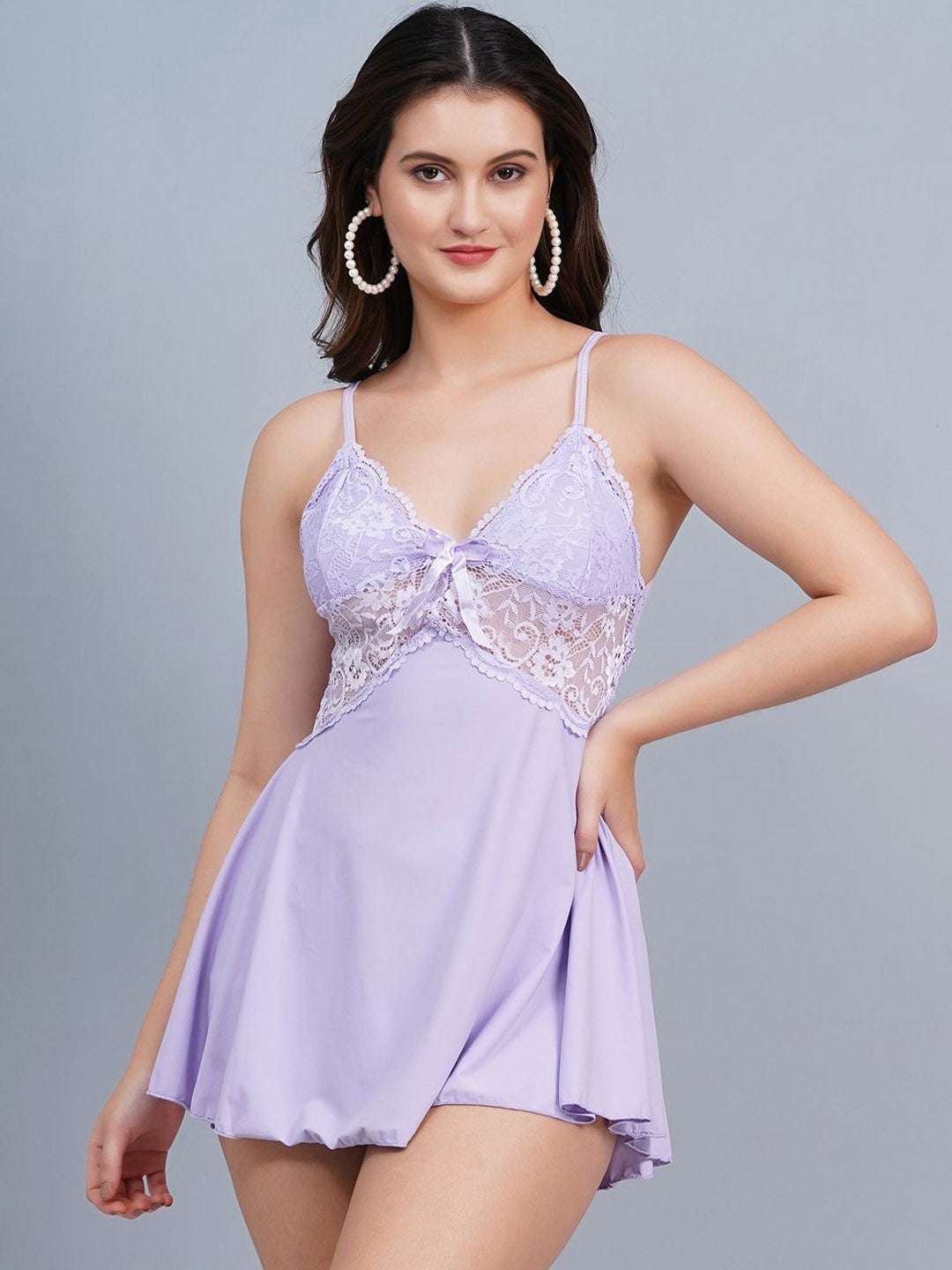 Broiden Shoulder Straps Babydoll – Lavender