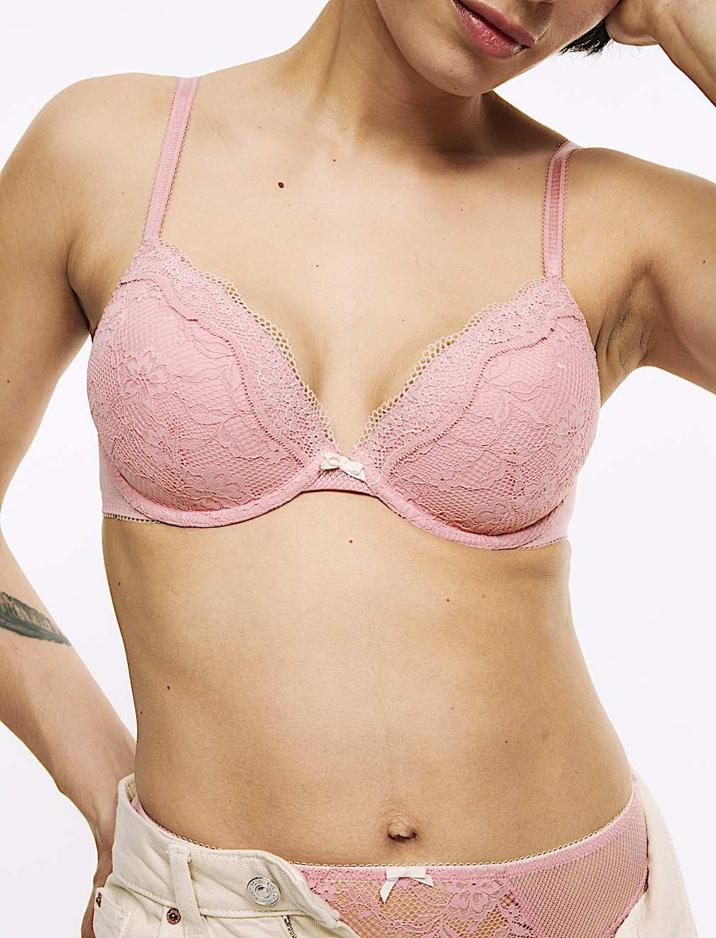 Plunge Bra - Pink