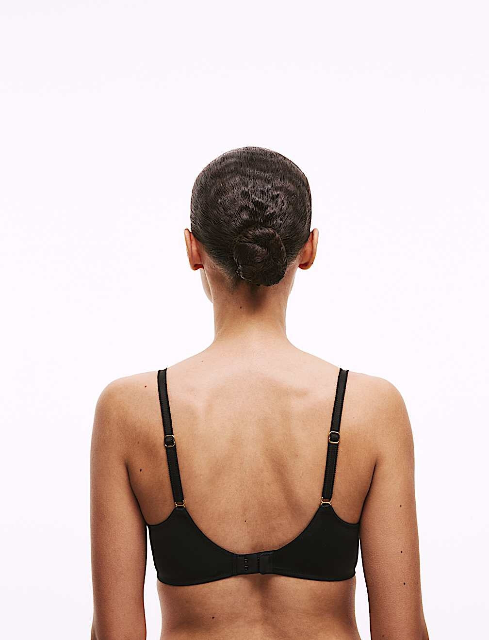 Lace Wired Full Cup Bra - Black