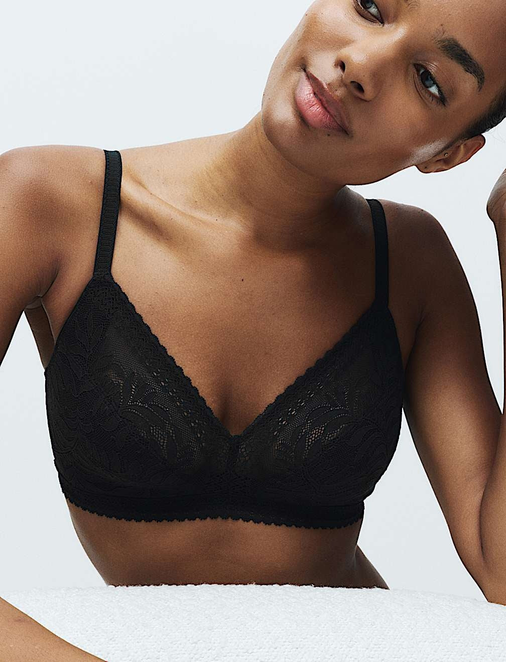 M&S Non-Wired Full Cup Bra - Black