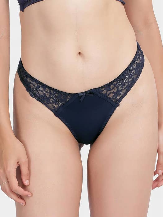 Dark Blue Thong Panty