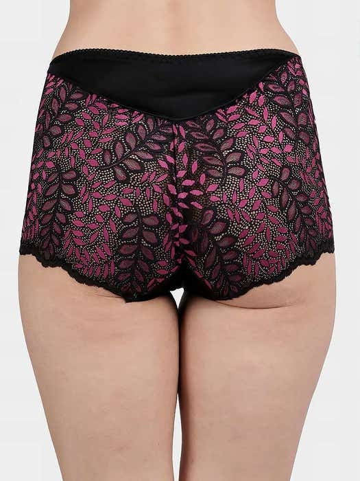 Black Pink Delicate Lace Panty