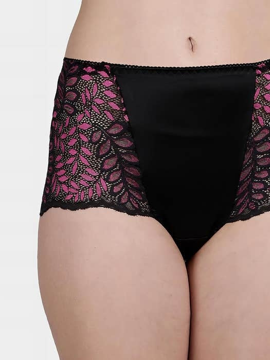 Black Pink Delicate Lace Panty