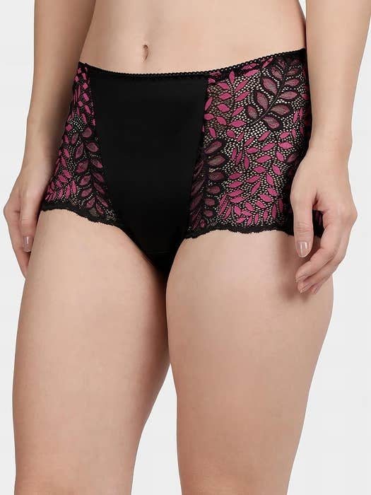 Black Pink Delicate Lace Panty
