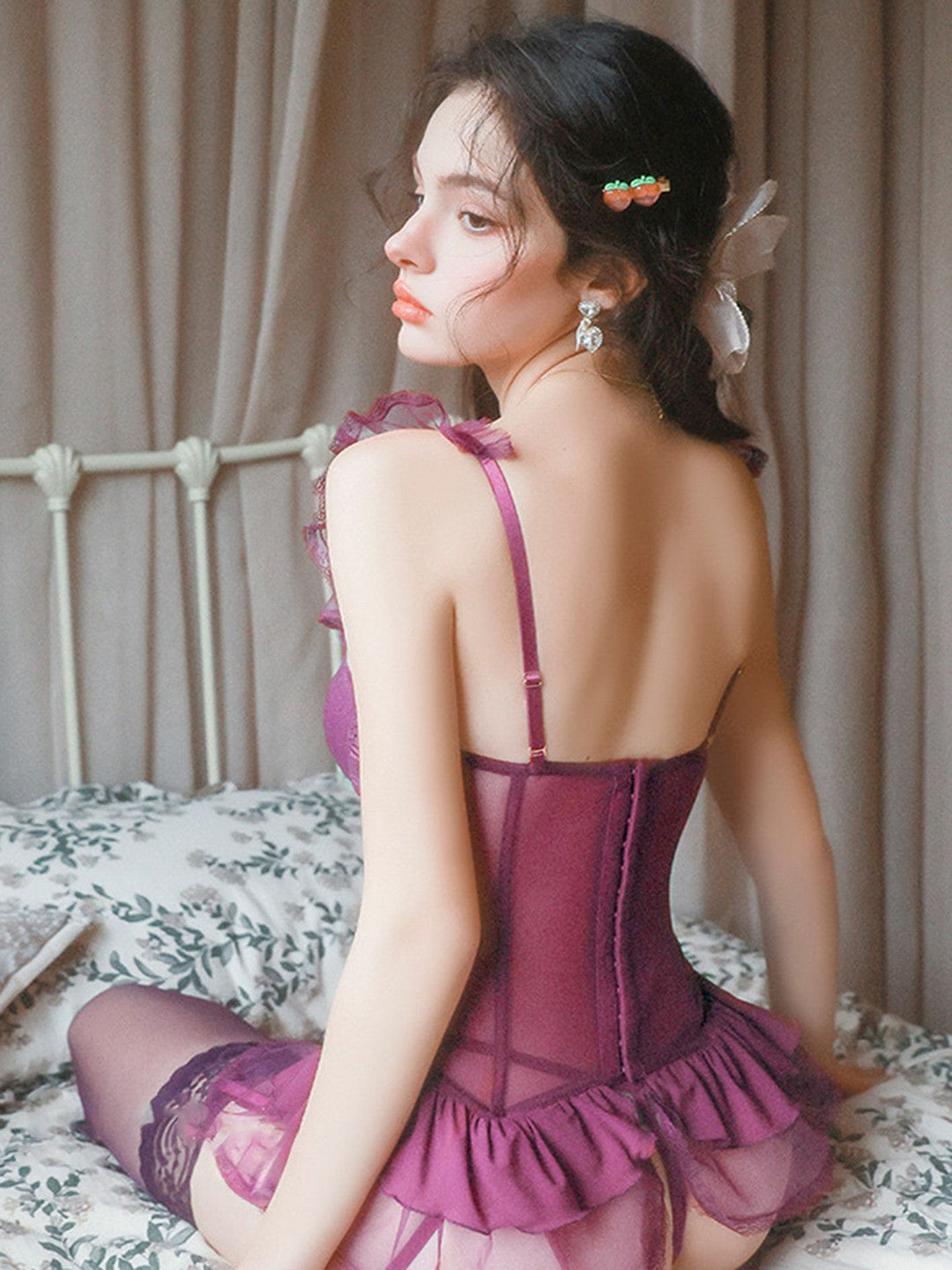 Purple Babydoll Nightwear for Women